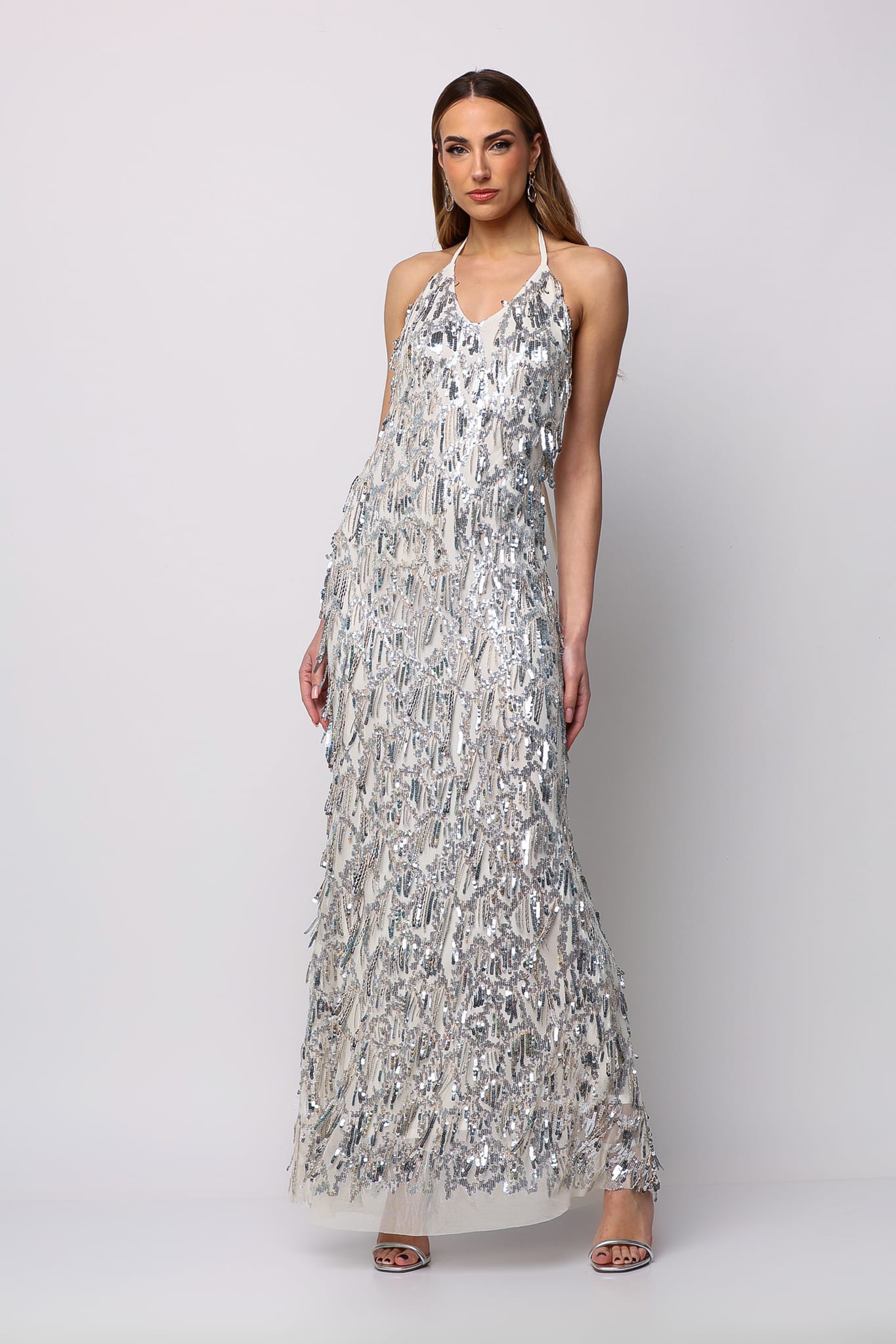 Long dress with hanging bids