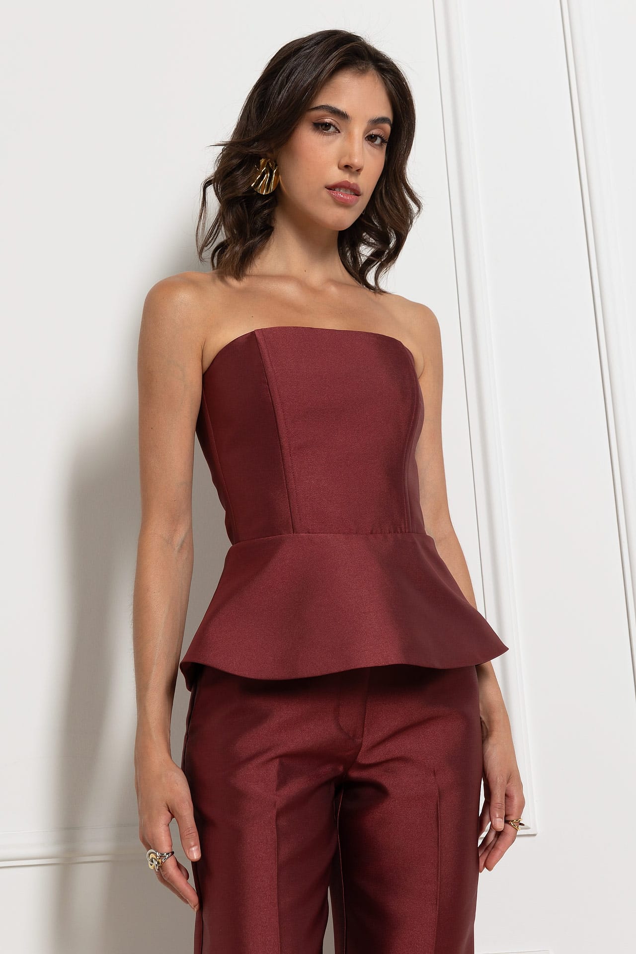 Audrey peplum top