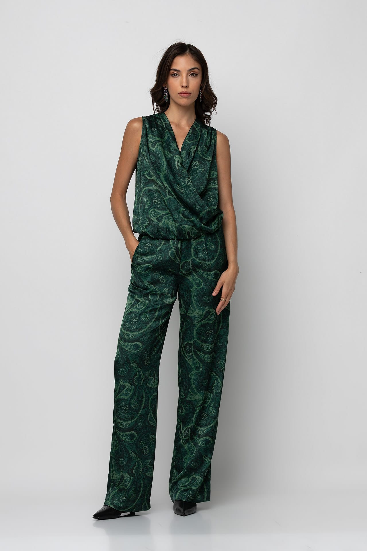 Paisley satin pants