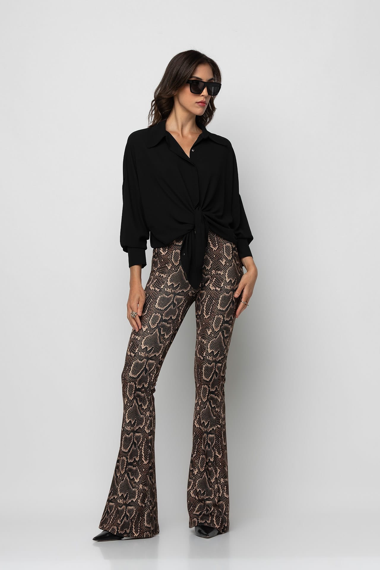 Snake print leggings